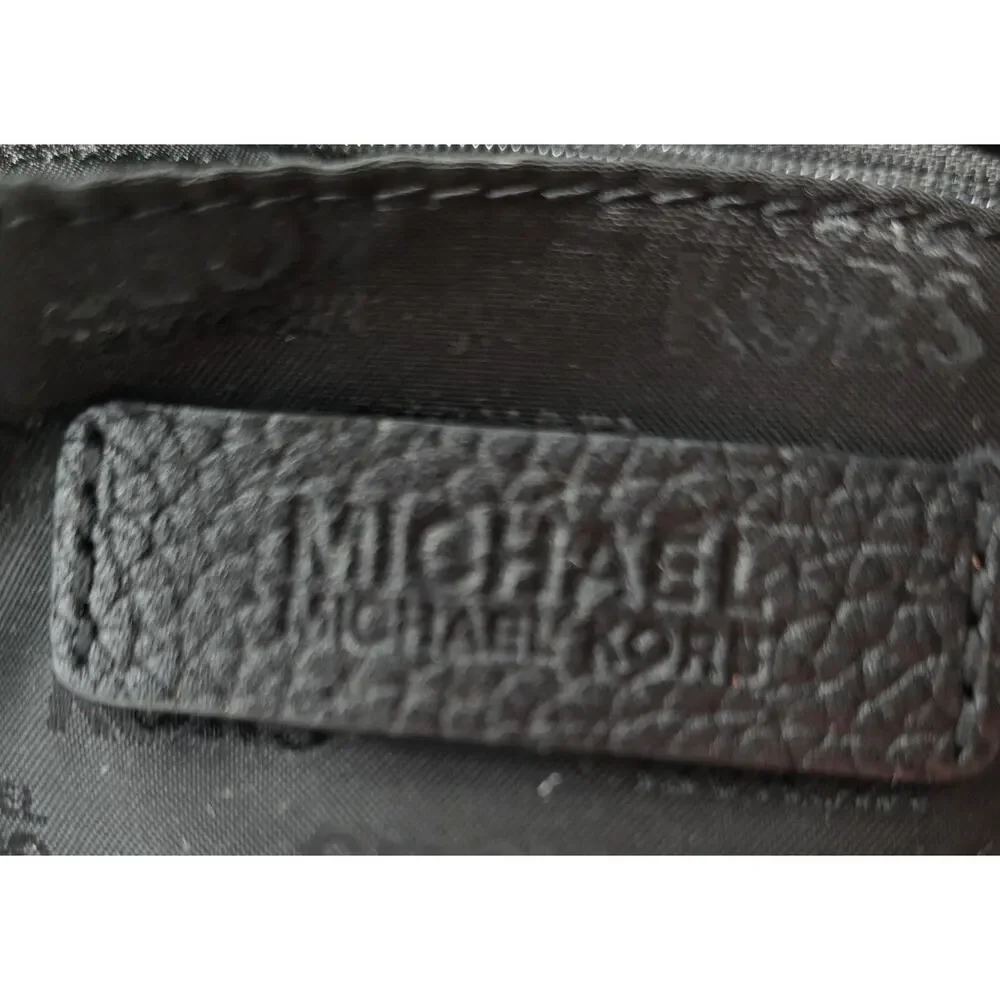Michael Kors Jet Set Messenger Bag Black Leather Crossbody